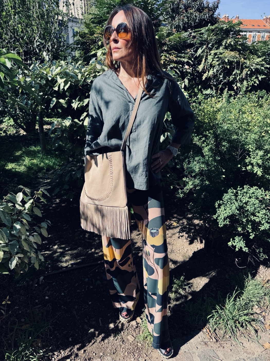 Look pantalon imprimé Anahita